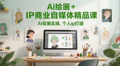 Ai绘画+IP商业自媒体精品课，Ai绘画实操，个人ip打造-千寻创业网