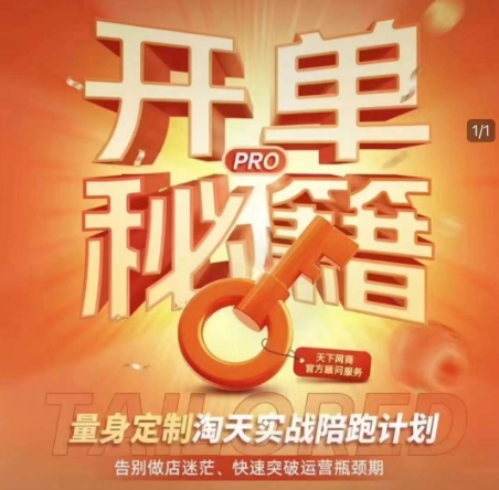 淘宝开单秘籍PRO，量身定制淘天实战陪跑计划，告别做店迷茫、快速突破运营瓶颈期（更新6月）-千寻创业网