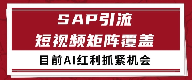 小红书某音sap赛道引流获客 自热矩阵日引200+【揭秘】-千寻创业网