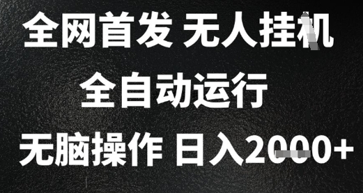 2025首发无人挂G项目，日入2k+，全自动运行，无脑操作，长期稳定 小白可玩【揭秘】-千寻创业网