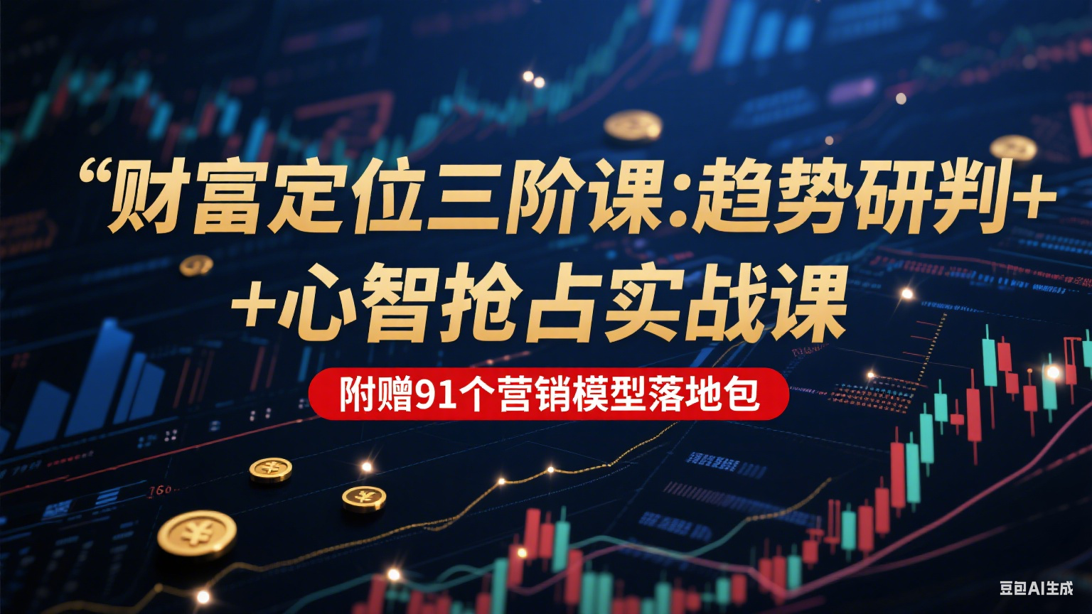 财富定位三阶课：趋势研判 + 心智抢占实战课，附赠91个营销模型落地包-千寻创业网