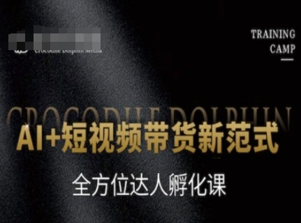 AI+短视频带货新范式，全方位达人孵化课-千寻创业网