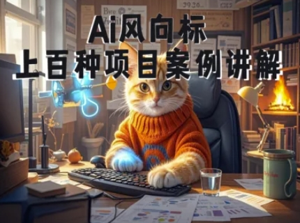 Ai风向标-附100种项目案例玩法-0基础小白到大神ai视频商业应用教学-千寻创业网