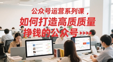 公众号运营系列课，如何打造高质量挣钱的公众号-千寻创业网