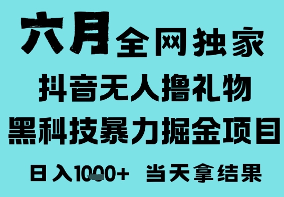 25年6月高爆抖音无人直播最新撸音浪掘金项目，门槛低小白可做，无脑日入1k，可矩阵放大【揭秘】-千寻创业网