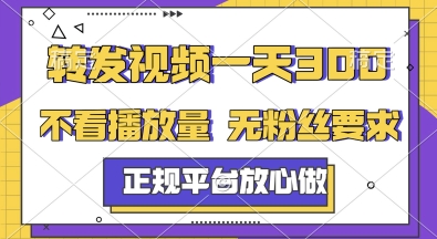 转发视频一天3张+，正规平台放心做，不看播放量，无粉丝要求，随时随地挣收益【揭秘】-千寻创业网