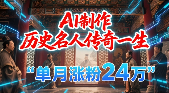暴力起号！用AI制作历史名人传奇一生，单月涨粉24W，涨粉+变现赛道黑马来了-千寻创业网