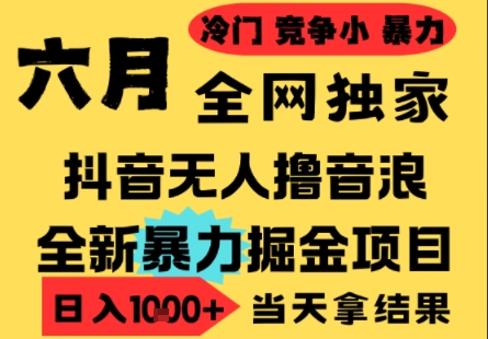 25年6月高爆抖音无人直播最新撸音浪掘金项目，小白可做，无脑日入1k+，门槛低可批量矩阵【揭秘】-千寻创业网