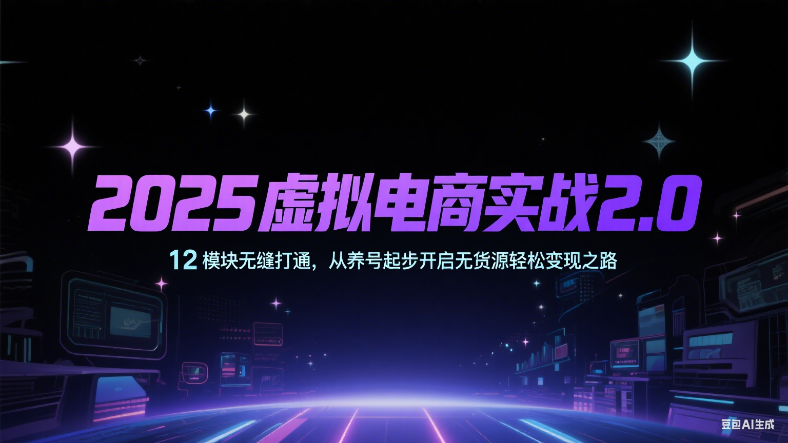 2025虚拟电商实战2.0，12模块无缝打通，从养号起步开启无货源轻松变现之路-千寻创业网