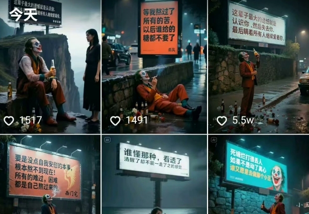 图片[2]-一条视频竟然15W赞！用AI制作小丑自嘲扎心文案视频，当下非常火爆的短视频流量神器-千寻创业网