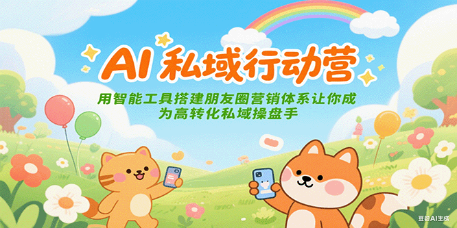 AI私域行动营：用智能工具搭建朋友圈营销体系让你成为高转化私域操盘手-千寻创业网