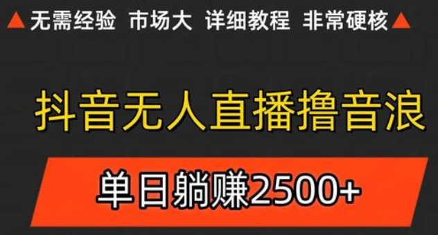 抖音无人直播6.0 简单无脑可矩阵 每天两小时轻松躺赚500+-千寻创业网