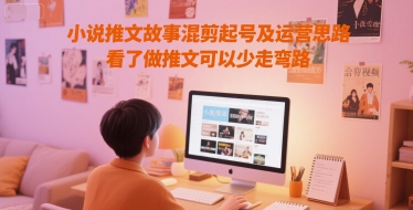 小说推文故事混剪起号及运营思路，看了做推文可以少走弯路-千寻创业网
