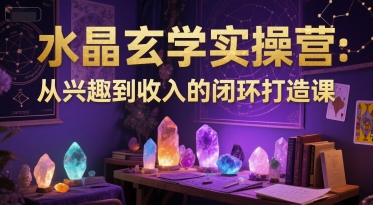 水晶玄学实操营：从兴趣到收入的闭环打造课-千寻创业网