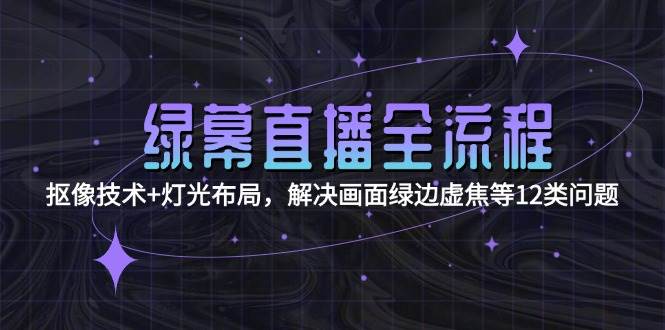 绿幕直播全流程：抠像技术+灯光布局，解决画面绿边虚焦等12类问题-千寻创业网