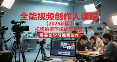 全能视频创作人课程【2025新版】视频拍摄剪辑编导运营，零基础学习视频创作-千寻创业网