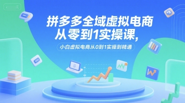 拼多多全域虚拟电商从零到1实操课，小白虚拟电商从0到1实操到精通-千寻创业网