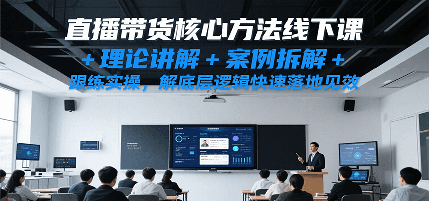 直播带货核心方法线下课，理论讲解+案例拆解+跟练实操，解底层逻辑快速落地见效-千寻创业网