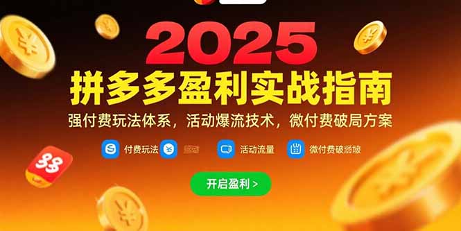 （15357期）拼多多盈利实战指南，强付费玩法，活动爆流技术，微付费破局方案(更新7月)-千寻创业网