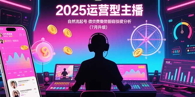 （15508期）2025运营型主播：自然流起号，微付费投放技巧，罗盘数据深度解析(7月更新)-千寻创业网