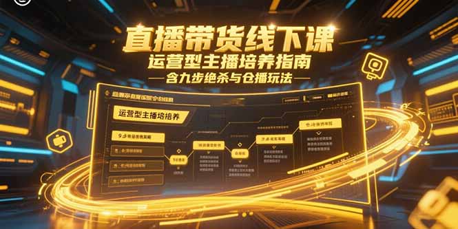 （15281期）直播带货线下课，运营型主播培养指南，含九步绝杀与仓播玩法-千寻创业网