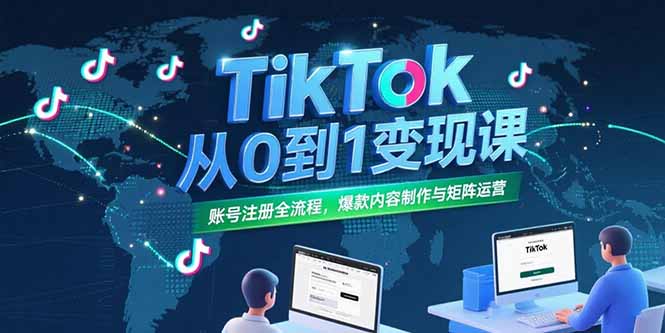 （15346期）TikTok从0到1变现课，账号注册全流程，爆款内容制作与矩阵运营-千寻创业网