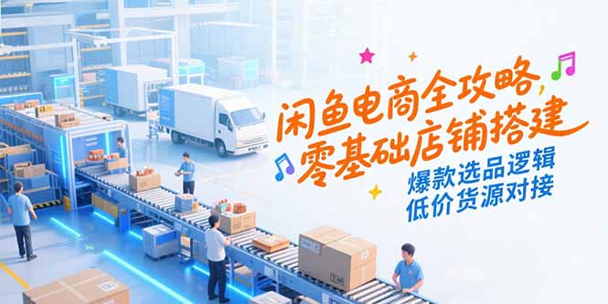 （15325期）闲鱼电商全攻略，零基础店铺搭建，爆款选品逻辑，低价货源对接-千寻创业网