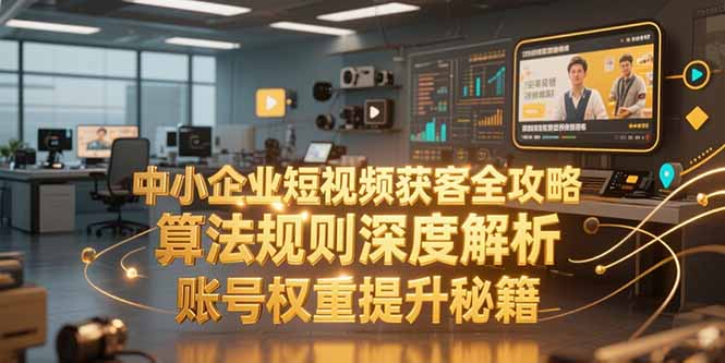 （15326期）中小企业短视频获客全攻略，算法规则深度解析，账号权重提升秘籍-千寻创业网