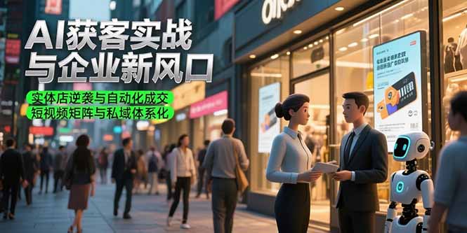 （15348期）AI获客实战与企业新风口，实体店逆袭与自动化成交 短视频矩阵与私域体系化-千寻创业网