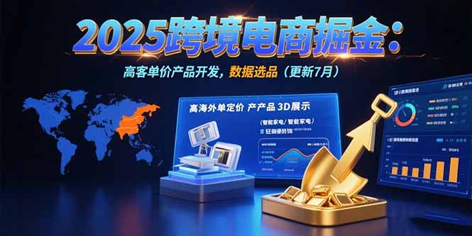 （15512期）2025跨境电商掘金：蓝海市场定位，高客单价产品开发，数据选品(更新7月)-千寻创业网