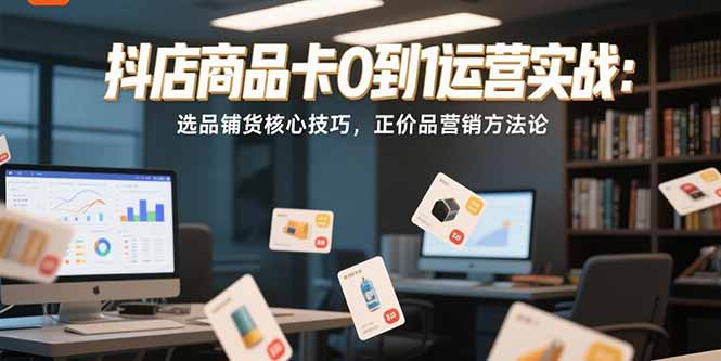 （15329期）抖店商品卡0到1运营实战：选品铺货核心技巧，正价品营销方法论-千寻创业网