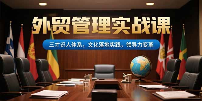 （15380期）外贸管理实战课，三才识人体系，文化落地实践，领导力变革-千寻创业网