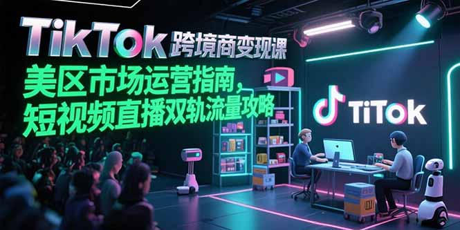 （15344期）TikTok跨境电商变现课，美区市场运营指南，短视频直播双轨流量攻略-千寻创业网