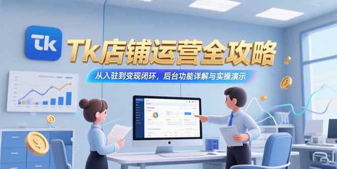 （15345期）Tk店铺运营全攻略，从入驻到变现闭环，后台功能详解与实操演示-千寻创业网