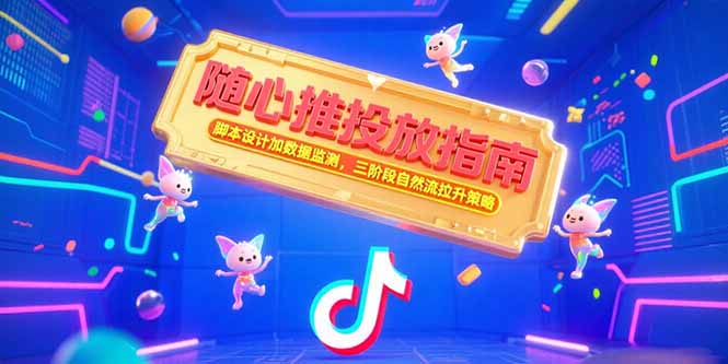 （15291期）随心推投放指南，脚本设计加数据监测，三阶段自然流拉升策略-千寻创业网