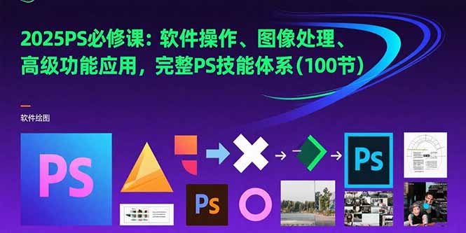 （15430期）2025PS必修课：软件操作、图像处理、高级功能应用，完整PS技能体系(100节)-千寻创业网