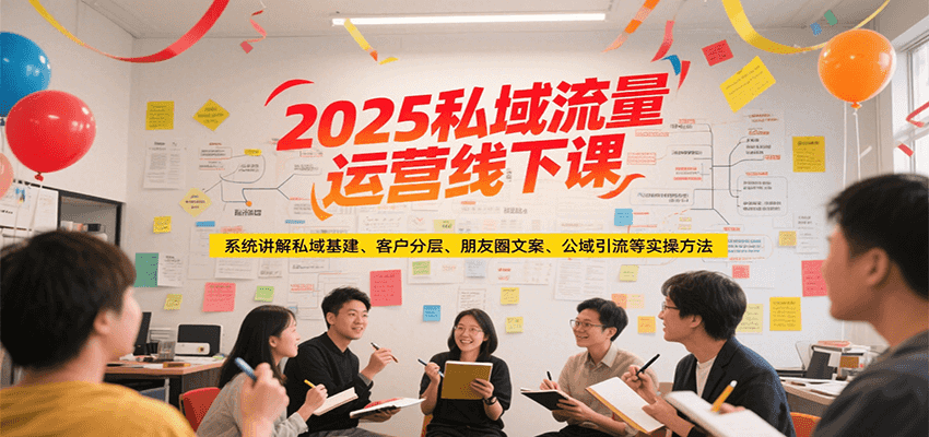 2025私域流量运营线下课，系统讲解私域基建/客户分层/朋友圈文案/公域引流等实操方法-千寻创业网