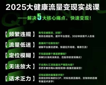 大健康流量全域新增长8.0，三月底线下课视频，大健康万亿蓝海，从类目突围到模式迭代-千寻创业网