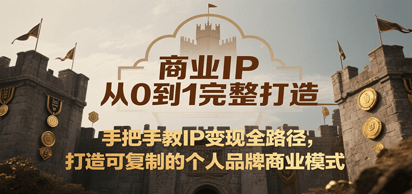商业IP从0到1完整打造，手把手教IP变现全路径，打造可复制的个人品牌商业模式-千寻创业网