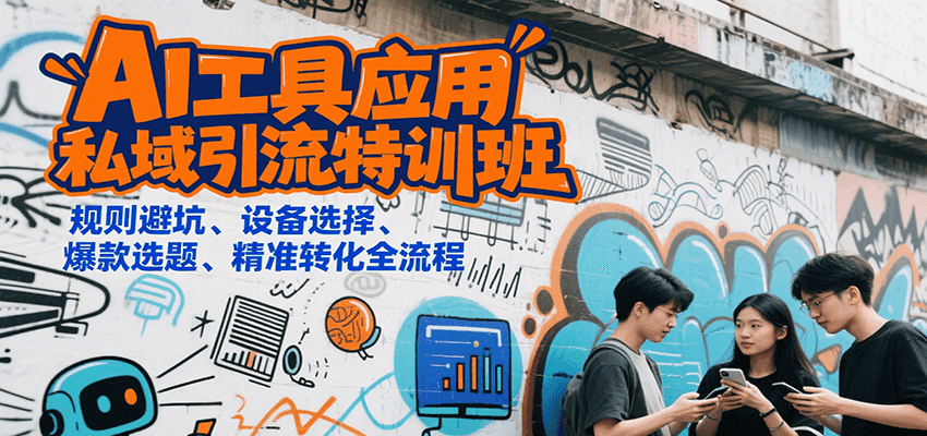 AI工具应用私域引流特训班，规则避坑、设备选择、爆款选题、精准转化全流程-千寻创业网