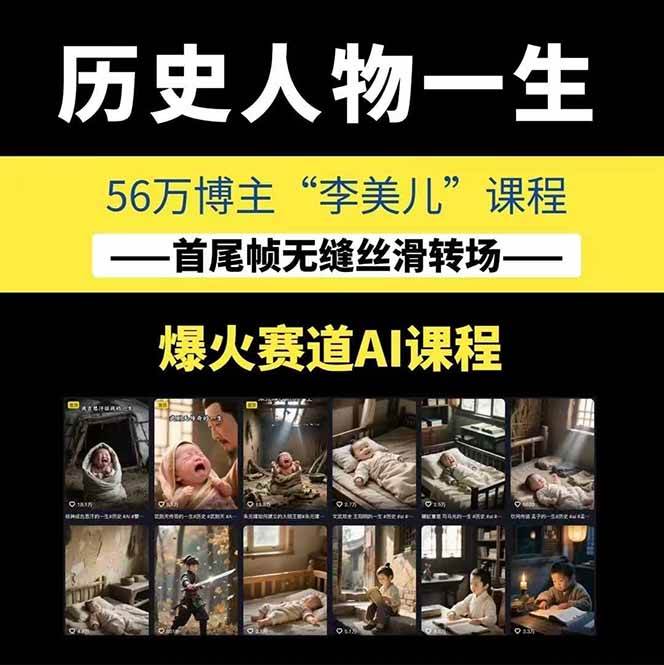 图片[2]-AI历史人物短视频创作，含IP打造、首尾帧无缝转场、智能体视频制作等核心教学内容-千寻创业网