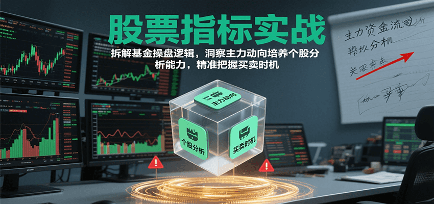 股票指标实战，拆解基金操盘逻辑，洞察主力动向培养个股分析能力，精准把握买卖时机-千寻创业网