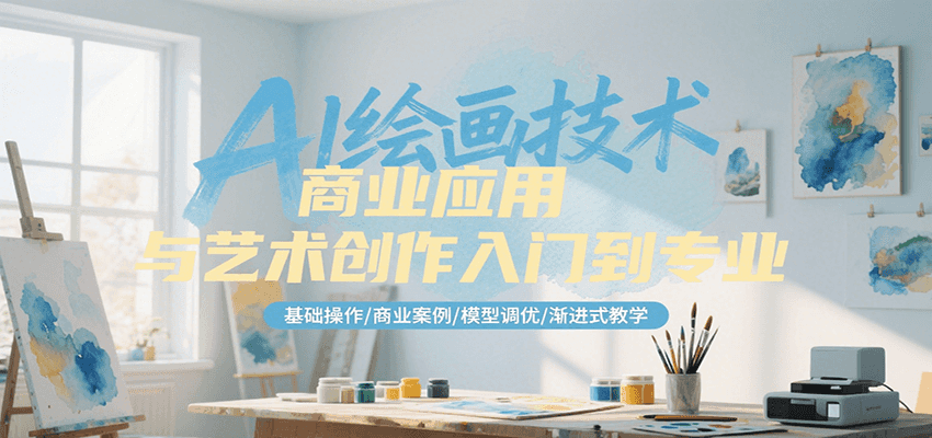 AI绘画技术商业应用与艺术创作入门到专业，基础操作/商业案例/模型调优/渐进式教学-千寻创业网