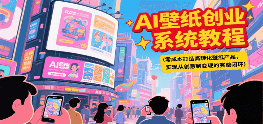 AI壁纸创业系统教程，零成本打造高转化壁纸产品，实现从创意到变现的完整闭环-千寻创业网