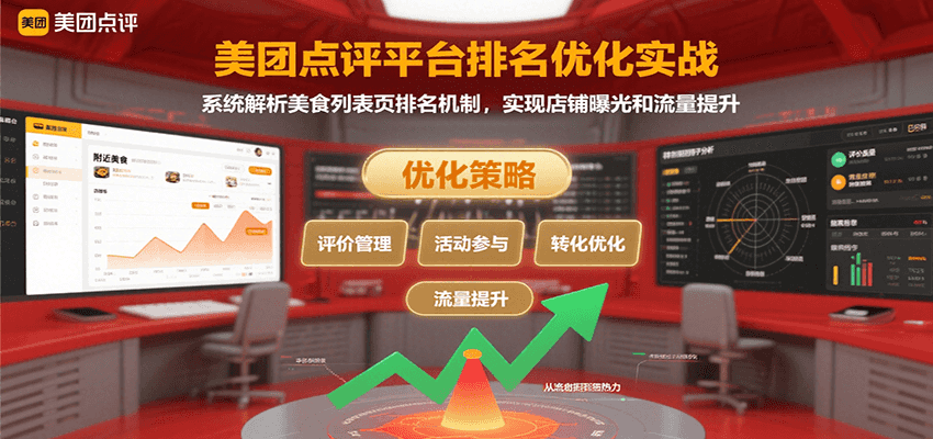 美团点评平台排名优化实战，系统解析美食列表页排名机制，实现店铺曝光和流量提升-千寻创业网