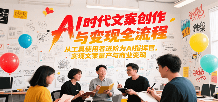 AI时代文案创作与变现全流程，从工具使用者进阶为AI指挥官，实现文案量产与商业变现-千寻创业网