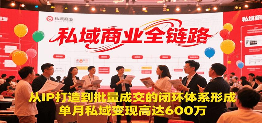 私域商业全链路，从IP打造到批量成交的闭环体系形成，单月私域变现600万-千寻创业网