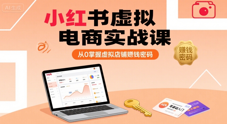 小红书虚拟电商实战课，从0掌握虚拟店铺賺钱密码-千寻创业网
