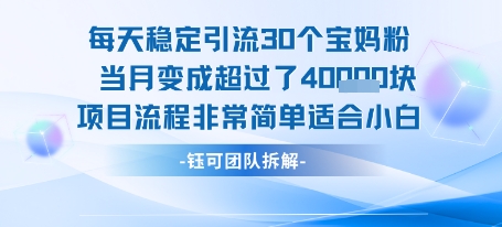 每天稳定引流30个人 当月变成超过了4个W项目流程非常简单适合小白-千寻创业网