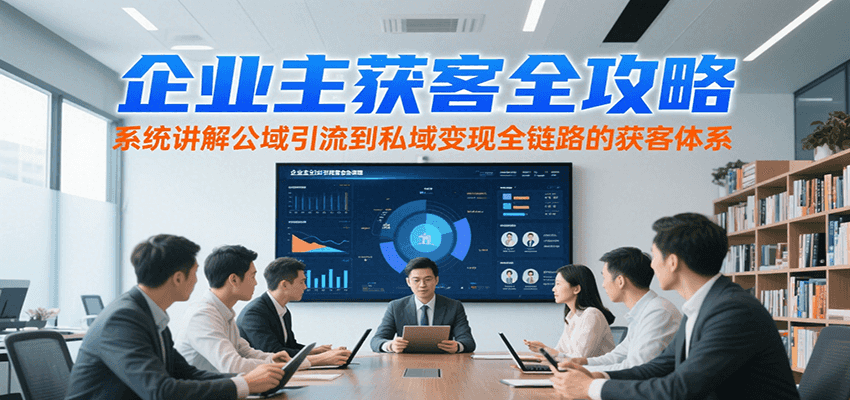 企业主获客全攻略，系统讲解公域引流到私域变现全链路的获客体系-千寻创业网